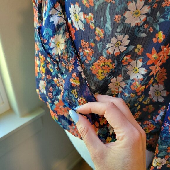 Boho Mossimo Wrap Top Floral Bohemian Summer Vibes - Picture 9 of 12